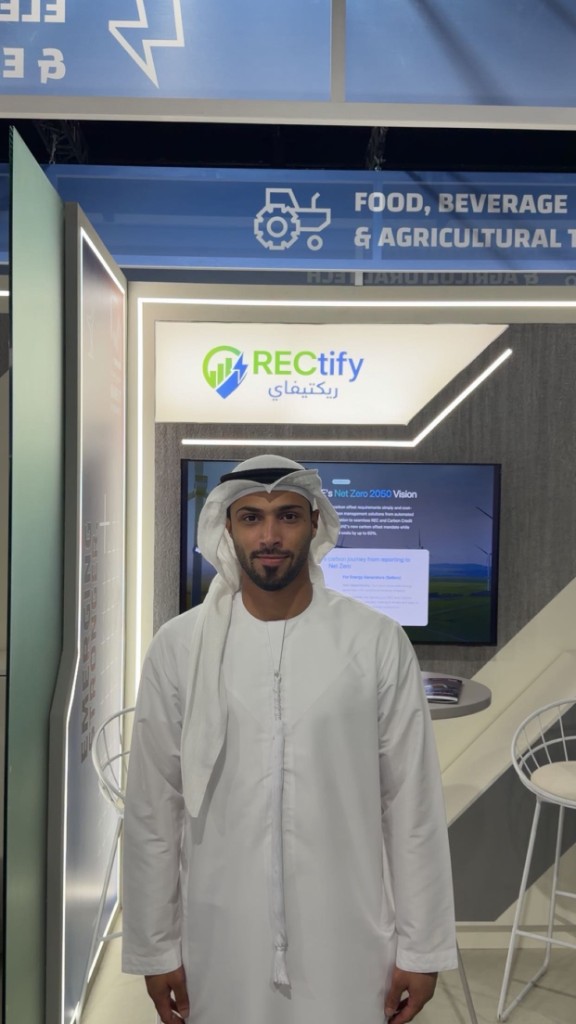 Dr. Khaled AlSamri at the RECtify exhibition stand